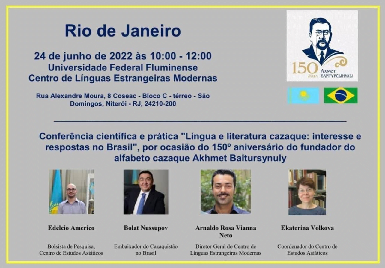 Conferência científica e literatura da língua Cazaque no Rio de Janeiro