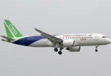 Aeronave C919 desenvolvida pela China fará sua primeira rota internacional
