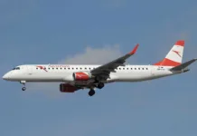 Embraer fornecerá suporte aos E195 da Austrian Airlines até a retirada da frota